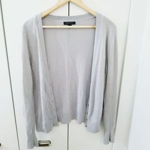 3/$45 Banana Republic| Grey Silver Gem Buttons Cardigan Cotten Sweater